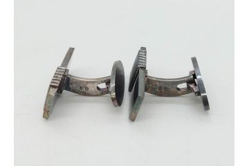 デンマーク　GEORG JENSEN(ジョージ・ジェンセン)　925 SILVER　ネクタイピン1点&カフス4点セット(カフリンクス、カフスボタン、アクセサリー、DENMARK、シルバー、ケース付き、76A、103、95、92、80)(R-075657)