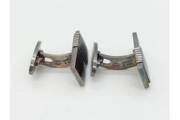デンマーク　GEORG JENSEN(ジョージ・ジェンセン)　925 SILVER　ネクタイピン1点&カフス4点セット(カフリンクス、カフスボタン、アクセサリー、DENMARK、シルバー、ケース付き、76A、103、95、92、80)(R-075657)