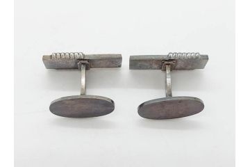 デンマーク　GEORG JENSEN(ジョージ・ジェンセン)　925 SILVER　ネクタイピン1点&カフス4点セット(カフリンクス、カフスボタン、アクセサリー、DENMARK、シルバー、ケース付き、76A、103、95、92、80)(R-075657)