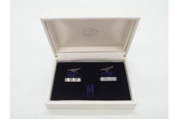 デンマーク　GEORG JENSEN(ジョージ・ジェンセン)　925 SILVER　ネクタイピン1点&カフス4点セット(カフリンクス、カフスボタン、アクセサリー、DENMARK、シルバー、ケース付き、76A、103、95、92、80)(R-075657)
