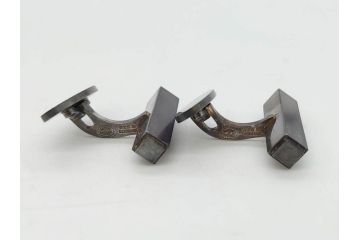 デンマーク　GEORG JENSEN(ジョージ・ジェンセン)　925 SILVER　ネクタイピン1点&カフス4点セット(カフリンクス、カフスボタン、アクセサリー、DENMARK、シルバー、ケース付き、76A、103、95、92、80)(R-075657)