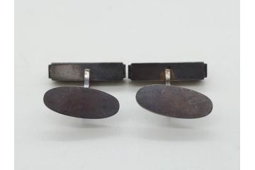 デンマーク　GEORG JENSEN(ジョージ・ジェンセン)　925 SILVER　ネクタイピン1点&カフス4点セット(カフリンクス、カフスボタン、アクセサリー、DENMARK、シルバー、ケース付き、76A、103、95、92、80)(R-075657)