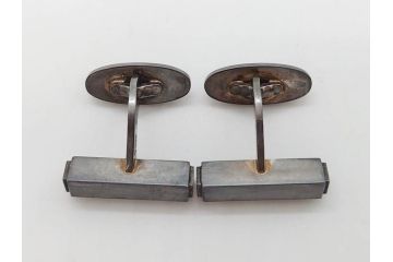 デンマーク　GEORG JENSEN(ジョージ・ジェンセン)　925 SILVER　ネクタイピン1点&カフス4点セット(カフリンクス、カフスボタン、アクセサリー、DENMARK、シルバー、ケース付き、76A、103、95、92、80)(R-075657)