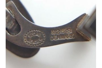 デンマーク　GEORG JENSEN(ジョージ・ジェンセン)　925 SILVER　ネクタイピン1点&カフス4点セット(カフリンクス、カフスボタン、アクセサリー、DENMARK、シルバー、ケース付き、76A、103、95、92、80)(R-075657)