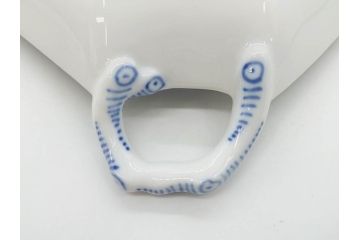 デンマーク　ROYAL COPENHAGEN(ロイヤルコペンハーゲン)　ブルーフルーテッド　ハーフレース　プレイン　リーフディッシュ・オープンシュガー・ボウル・絵皿(小皿)　まとめて10点セット(プレート、変形皿、洋食器)(R-075659)