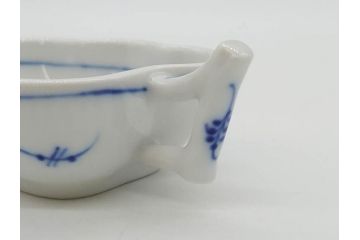 デンマーク　ROYAL COPENHAGEN(ロイヤルコペンハーゲン)　ブルーフルーテッド　ハーフレース　プレイン　リーフディッシュ・オープンシュガー・ボウル・絵皿(小皿)　まとめて10点セット(プレート、変形皿、洋食器)(R-075659)