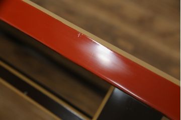 中古　美品　輪島塗り　漆塗り　百人一首の絵柄が趣を感じさせる座卓(ローテーブル、センターテーブル、リビングテーブル)(R-075660)