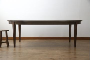 中古　maruni(マルニ木工)　オーバル　品のある佇まいが魅力のダイニングテーブル(食卓、4人掛け、6人掛け)(R-075664)