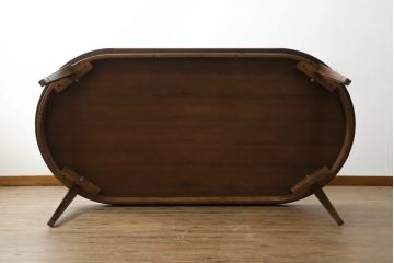 中古　maruni(マルニ木工)　オーバル　品のある佇まいが魅力のダイニングテーブル(食卓、4人掛け、6人掛け)(R-075664)