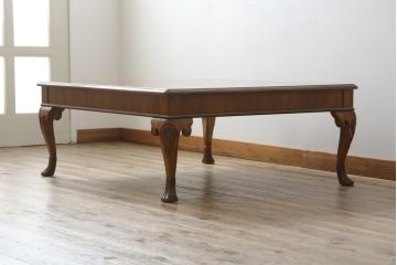 中古　美品　DREXEL HERITAGE(ドレクセルヘリテイジ)　なめらかな猫脚が目を惹くセンターテーブル(ローテーブル、リビングテーブル)(R-075665)