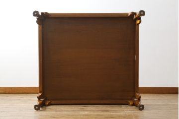 中古　美品　DREXEL HERITAGE(ドレクセルヘリテイジ)　なめらかな猫脚が目を惹くセンターテーブル(ローテーブル、リビングテーブル)(R-075665)