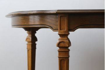 中古　希少モデル!!　DREXEL HERITAGE(ドレクセルヘリテイジ)　Grand Villa(グランドヴィラ)　凝った天板のデザインがおしゃれなダイニングテーブル(エクステンションテーブル、パーティーテーブル、4人掛け、6人掛け)(R-075679)