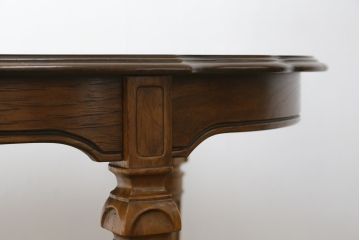 中古　希少モデル!!　DREXEL HERITAGE(ドレクセルヘリテイジ)　Grand Villa(グランドヴィラ)　凝った天板のデザインがおしゃれなダイニングテーブル(エクステンションテーブル、パーティーテーブル、4人掛け、6人掛け)(R-075679)