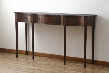 中古　美品　ドレクセル　DREXEL HERITAGE(ドレクセルヘリテイジ)　洗練された上品なデザインが魅力のコンソールテーブル(平机、引き出、サイドテーブル)(R-075680)