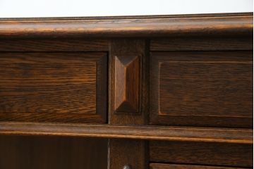 中古　三越家具　カントリーハウス　希少な絶版品!!　ブルージュ　挽き物加工や引手のデザインがおしゃれ!クラシカルな雰囲気を高めるデスク(片袖机、ワークデスク、在宅用、在宅ワーク用)(R-075681)