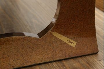 和製ビンテージ　最高級　輪島塗り　梨地の繊細な色づかいが美しい文机(座机、ローテーブル、センターテーブル、在宅用、在宅ワーク用、ヴィンテージ)(R-075682)