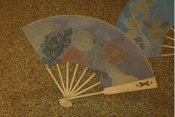 和製ビンテージ　最高級　輪島塗り　梨地の繊細な色づかいが美しい文机(座机、ローテーブル、センターテーブル、在宅用、在宅ワーク用、ヴィンテージ)(R-075682)