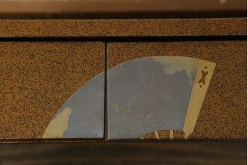 和製ビンテージ　最高級　輪島塗り　梨地の繊細な色づかいが美しい文机(座机、ローテーブル、センターテーブル、在宅用、在宅ワーク用、ヴィンテージ)(R-075682)