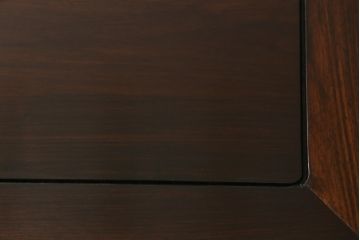 中古　美品　指物工芸家具　本紫檀(シタン)　凝った脚のデザインが目を惹くガラス天板付き座卓(ローテーブル、センターテーブル)(R-075690)
