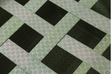 アンティーク雑貨　深緑のカラーリングが素敵!お洒落インテリアにおすすめな船トランク(舟トランク、ローテーブル、センターテーブル、収納、ディスプレイ、店舗什器)(R-075708)