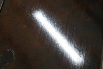 中古　星野民芸(星野民藝)　桜材　個性的なデザインが存在感を放つ八角炉(ダイニングテーブル、囲炉裏、2人掛け、4人掛け)(R-075711)