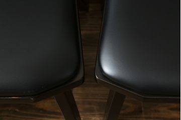 中古　廃盤モデル　星野民芸(星野民藝)　桜材　個性的なデザインが存在感を放つダイニングチェア4脚セット(椅子、イス、バラ売り可能)(R-075712)