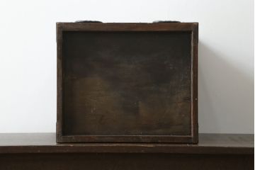 中古　伊達家の家紋入り!手打ち金具の美しさが魅力の小引き出し(小箪笥、仙台箪笥、小物収納、卓上収納)(R-075733)