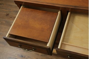 中古　美品!!　激レア　希少モデル　DREXEL HERITAGE(ドレクセルヘリテイジ)　重厚な佇まいで存在感抜群の両袖机(パートナーデスク、ニーホールデスク、ワークデスク、オフィスデスク、在宅用、在宅ワーク用)(R-075734)