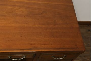中古　美品!!　激レア　希少モデル　DREXEL HERITAGE(ドレクセルヘリテイジ)　重厚な佇まいで存在感抜群の両袖机(パートナーデスク、ニーホールデスク、ワークデスク、オフィスデスク、在宅用、在宅ワーク用)(R-075734)