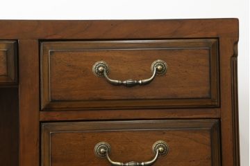 中古　美品!!　激レア　希少モデル　DREXEL HERITAGE(ドレクセルヘリテイジ)　重厚な佇まいで存在感抜群の両袖机(パートナーデスク、ニーホールデスク、ワークデスク、オフィスデスク、在宅用、在宅ワーク用)(R-075734)