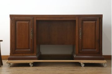 中古　美品!!　激レア　希少モデル　DREXEL HERITAGE(ドレクセルヘリテイジ)　重厚な佇まいで存在感抜群の両袖机(パートナーデスク、ニーホールデスク、ワークデスク、オフィスデスク、在宅用、在宅ワーク用)(R-075734)