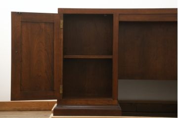 中古　美品!!　激レア　希少モデル　DREXEL HERITAGE(ドレクセルヘリテイジ)　重厚な佇まいで存在感抜群の両袖机(パートナーデスク、ニーホールデスク、ワークデスク、オフィスデスク、在宅用、在宅ワーク用)(R-075734)