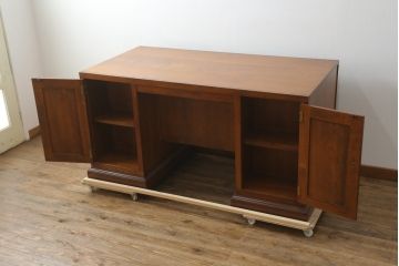中古　美品!!　激レア　希少モデル　DREXEL HERITAGE(ドレクセルヘリテイジ)　重厚な佇まいで存在感抜群の両袖机(パートナーデスク、ニーホールデスク、ワークデスク、オフィスデスク、在宅用、在宅ワーク用)(R-075734)