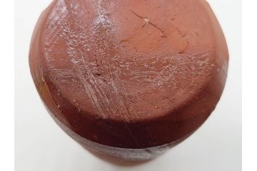 人間国宝　藤原雄　備前　緋襷　味わい深い風合いが魅力的な掛花入(花瓶、花器、花生、共箱付き)(R-075786)