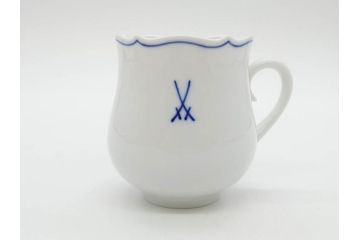 ドイツ　マイセン　Meissen　双剣　ホワイトマイセン　洗練されたデザインが美しいカップ&ソーサー4客・プレート4枚セット(C&S、皿、洋食器)(R-075789)