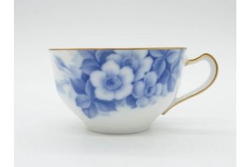 大倉陶園(OKURA、OAC)　ブルーフラワー　清楚な絵付けが上品な雰囲気を醸し出すカップ&ソーサー6客セット(C&S、洋食器)(R-075790)