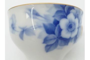 大倉陶園(OKURA、OAC)　ブルーフラワー　清楚な絵付けが上品な雰囲気を醸し出すカップ&ソーサー6客セット(C&S、洋食器)(R-075790)