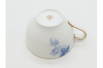 大倉陶園(OKURA、OAC)　ブルーフラワー　清楚な絵付けが上品な雰囲気を醸し出すカップ&ソーサー6客セット(C&S、洋食器)(R-075790)