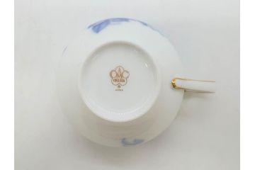 大倉陶園(OKURA、OAC)　ブルーフラワー　清楚な絵付けが上品な雰囲気を醸し出すカップ&ソーサー6客セット(C&S、洋食器)(R-075790)