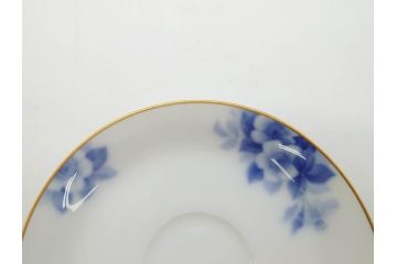 大倉陶園(OKURA、OAC)　ブルーフラワー　清楚な絵付けが上品な雰囲気を醸し出すカップ&ソーサー6客セット(C&S、洋食器)(R-075790)