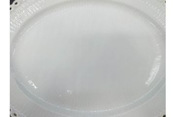 稀少　デンマーク　ROYAL COPENHAGEN(ロイヤルコペンハーゲン)　White Fluted Full Lace　ホワイトフルーテッド フルレース　美しいデザインが優雅さを演出するプレート4枚セット(皿、洋食器)(R-075791)