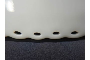 稀少　デンマーク　ROYAL COPENHAGEN(ロイヤルコペンハーゲン)　White Fluted Full Lace　ホワイトフルーテッド フルレース　美しいデザインが優雅さを演出するプレート4枚セット(皿、洋食器)(R-075791)