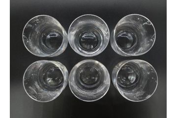 ドイツ　Meissen　マイセンクリスタル　マイセンフラワー　様々なデザインが美しいオールドファッショングラス6客セット(ガラス、ロックグラス、MEISSENER BLEIKRISTALL)(R-075793)
