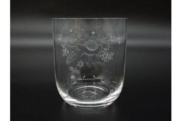 ドイツ　Meissen　マイセンクリスタル　マイセンフラワー　様々なデザインが美しいオールドファッショングラス6客セット(ガラス、ロックグラス、MEISSENER BLEIKRISTALL)(R-075793)