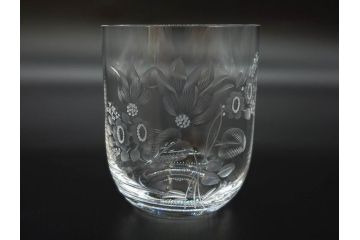 ドイツ　Meissen　マイセンクリスタル　マイセンフラワー　様々なデザインが美しいオールドファッショングラス6客セット(ガラス、ロックグラス、MEISSENER BLEIKRISTALL)(R-075793)