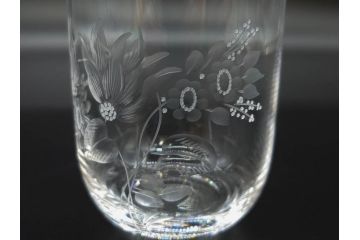ドイツ　Meissen　マイセンクリスタル　マイセンフラワー　様々なデザインが美しいオールドファッショングラス6客セット(ガラス、ロックグラス、MEISSENER BLEIKRISTALL)(R-075793)