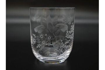 ドイツ　Meissen　マイセンクリスタル　マイセンフラワー　様々なデザインが美しいオールドファッショングラス6客セット(ガラス、ロックグラス、MEISSENER BLEIKRISTALL)(R-075793)