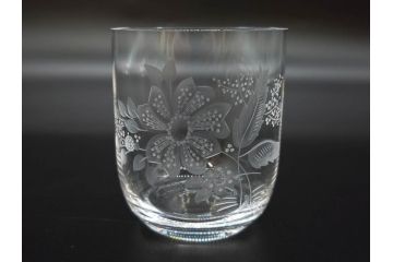 ドイツ　Meissen　マイセンクリスタル　マイセンフラワー　様々なデザインが美しいオールドファッショングラス6客セット(ガラス、ロックグラス、MEISSENER BLEIKRISTALL)(R-075793)