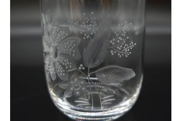 ドイツ　Meissen　マイセンクリスタル　マイセンフラワー　様々なデザインが美しいオールドファッショングラス6客セット(ガラス、ロックグラス、MEISSENER BLEIKRISTALL)(R-075793)