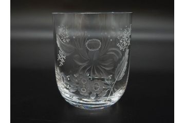 ドイツ　Meissen　マイセンクリスタル　マイセンフラワー　様々なデザインが美しいオールドファッショングラス6客セット(ガラス、ロックグラス、MEISSENER BLEIKRISTALL)(R-075793)